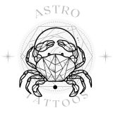 Geometric Crab Cancer Tattoo Design watermark