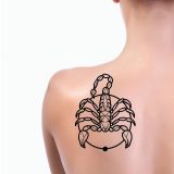 Geometric Scorpion Scorpio Tattoo Design overlay