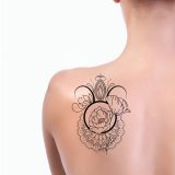 Poppy Mandala Taurus Tattoo Design overlay