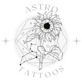 Small Leo Sunflower Constellation Tattoo Design watermarked